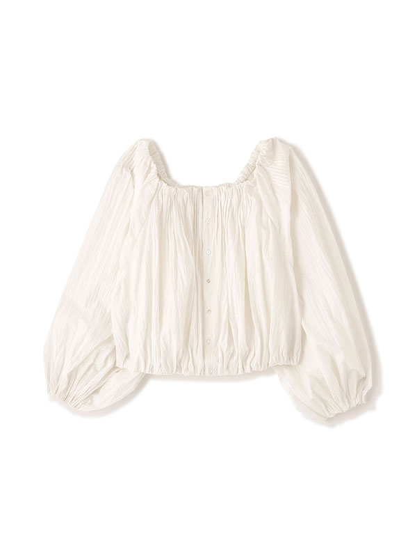 オフショルダーボリュームスリーブブラウス