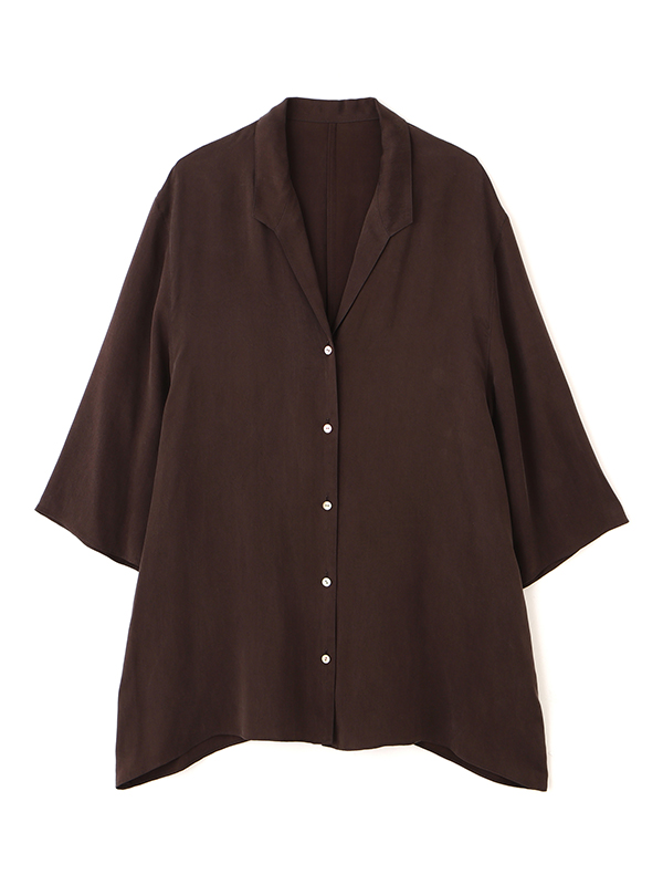 オープンネックキュプラシャツ