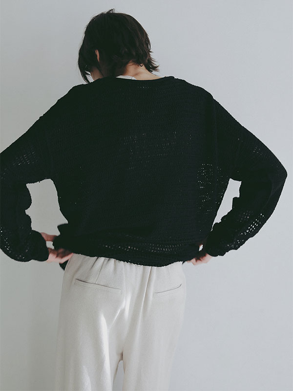 シアークロシェニットプルオーバー