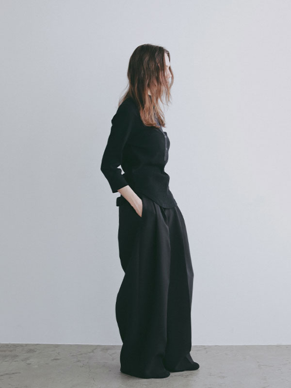 3/4スリーブヘンリーネックプルオーバー