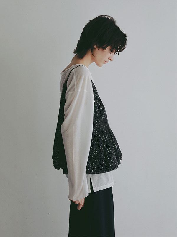 センターピンタックシアーロンTee