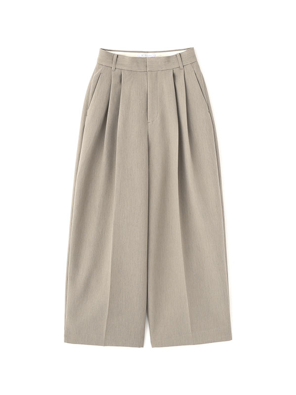 ダブルクロスハイウエストタックパンツ