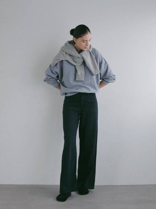 スウェードナロークロッグシューズ