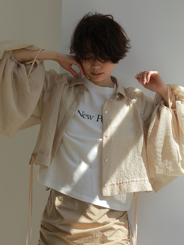 シャーリングシアーブラウス