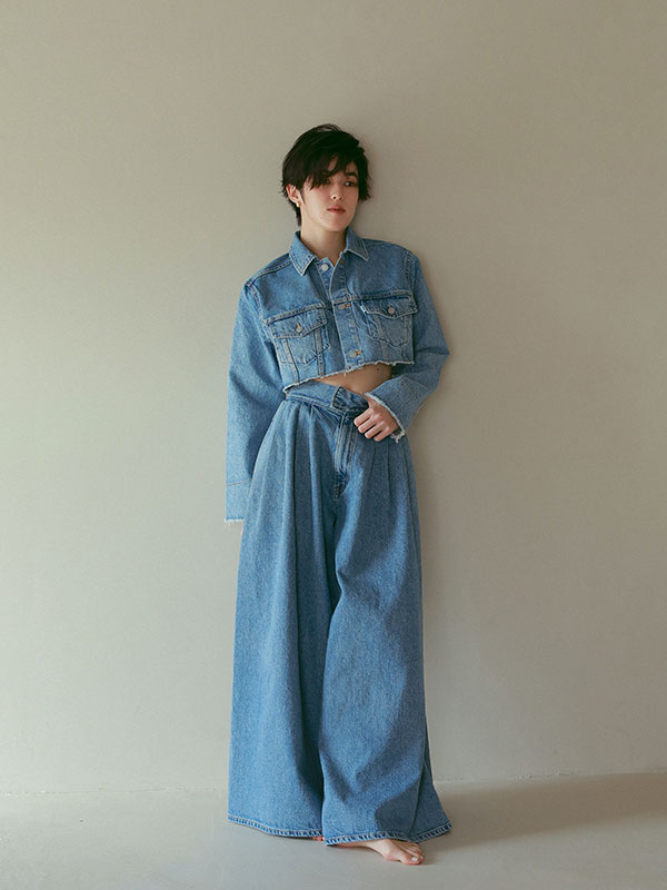 EDWIN×ETRE TOKYO COREデニムワイドパンツBLUE-