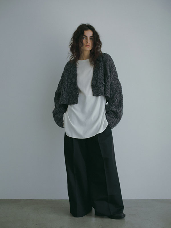 ハイウエストシャンタンワイドパンツ