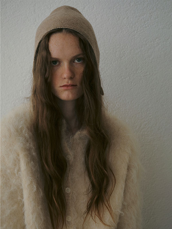 ヘザートーンニットボンネット