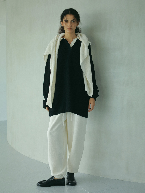 【新品】25SS ETRE TOKYO リネンスムースニットパンツ ベージュ　M リネンスムースニットパンツ(S OFF WHITE): ボトムス │ ETRE