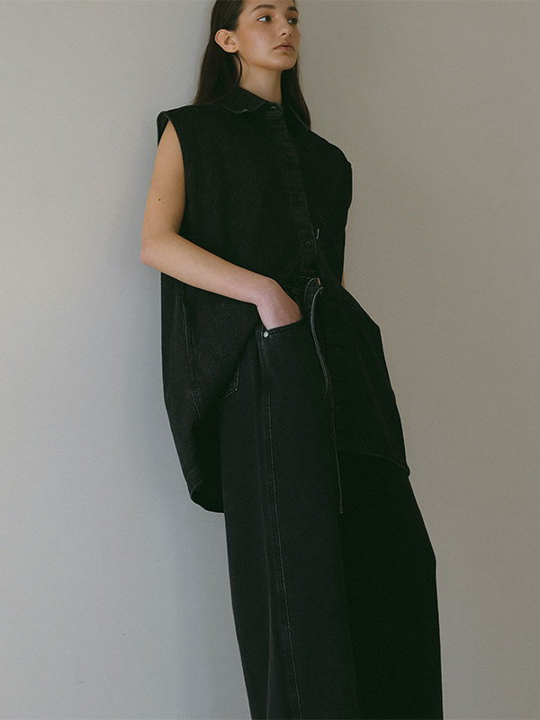 EDWIN×ETRE TOKYOスリーブレスデニムミニワンピース