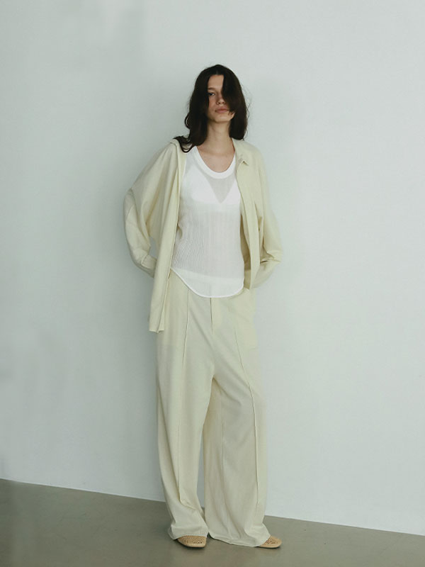 フロントファスナーカットシャツ