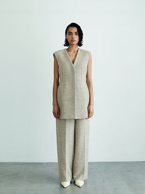 SANTEヘリンボーンツィードパンツ