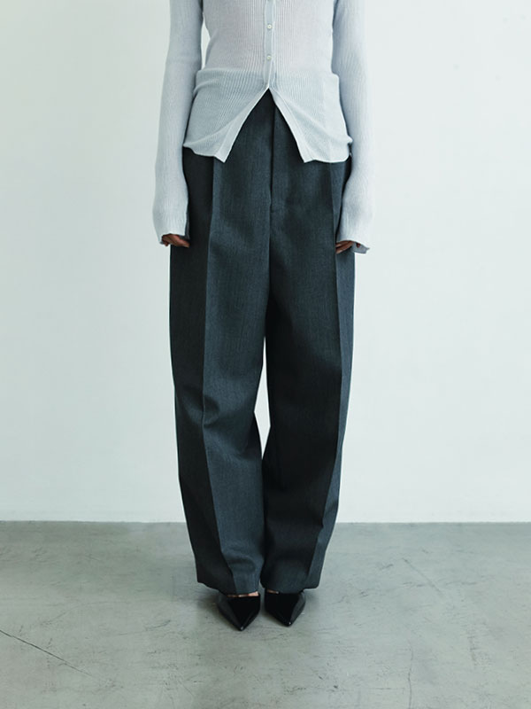 SANTEワンタックセンタークリースパンツ