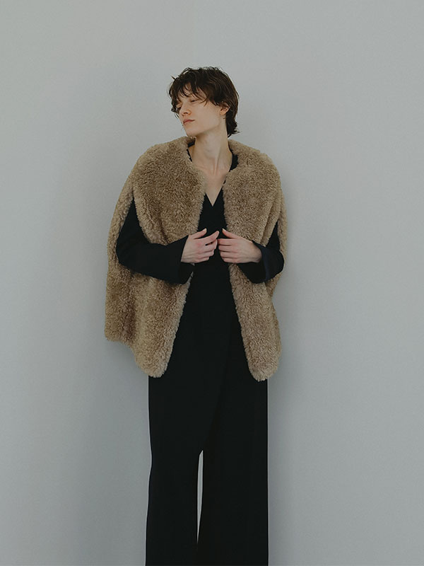 SANTEエコファーポンチョコート