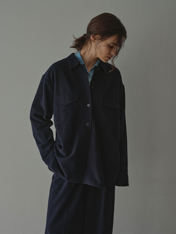 ウールツイルオーバーサイズシャツ