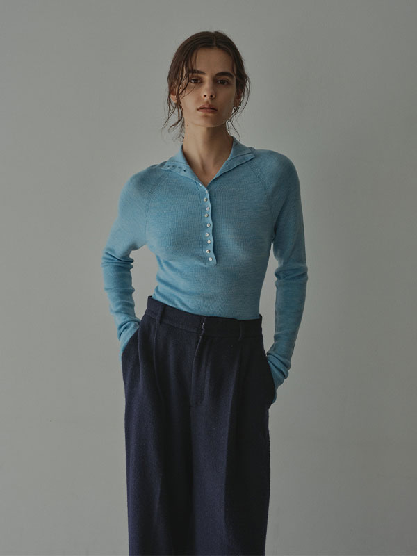 2wayコンフィーハイネックニットプルオーバー