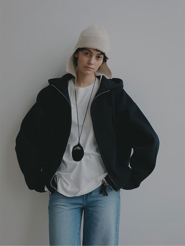 ＊専用＊ETORE TOKYOダブルフェイスジップアップパーカー　フード ETRE TOKYO（エトレトウキョウ）の「ダブルフェイスジップアップ