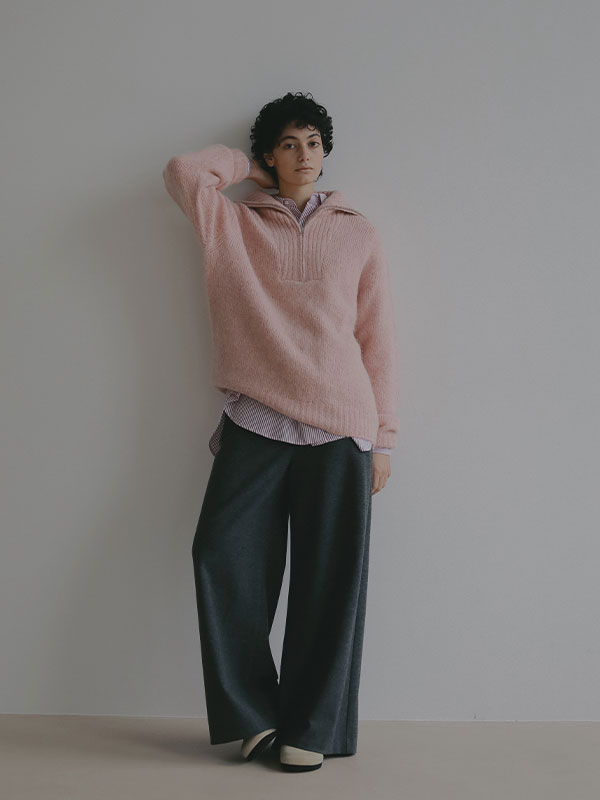 ウーリーセミワイドパンツ