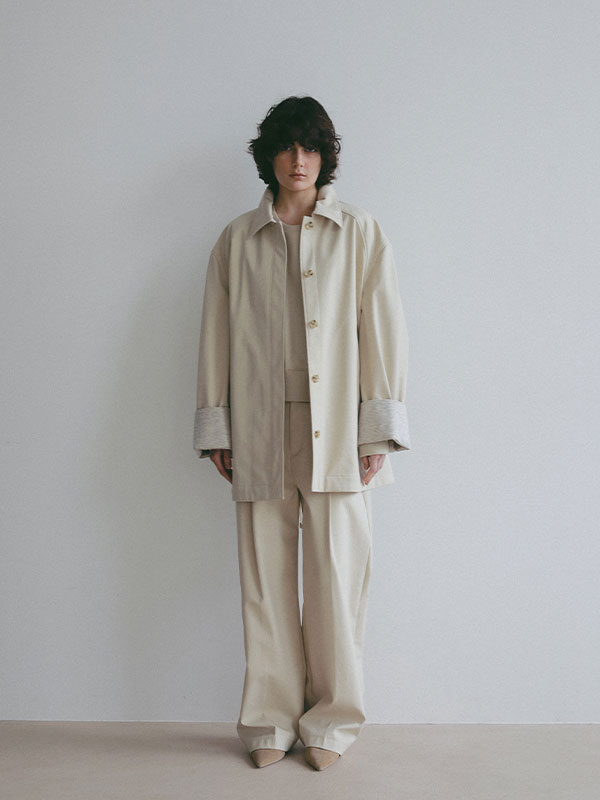 ステンカラーボンディングコート