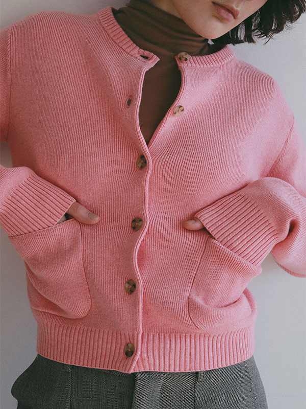 ミドルゲージコンパクトニットカーディガン