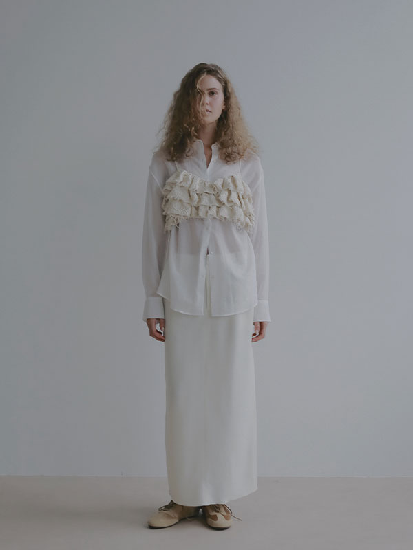 ダブルフェイスIラインスカート