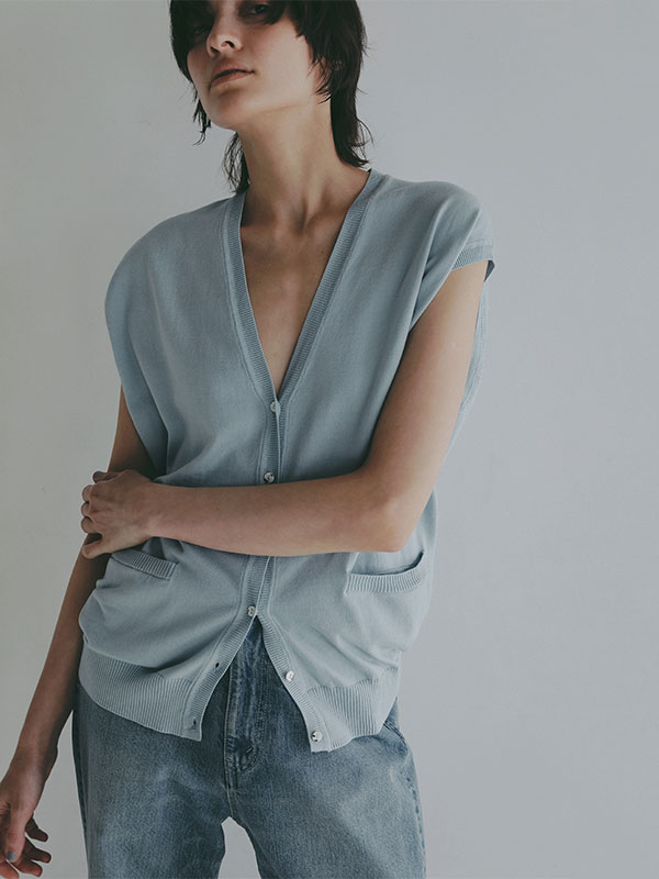 スヴィンコットンニットベスト(F NAVY): トップス │ ETRE TOKYO