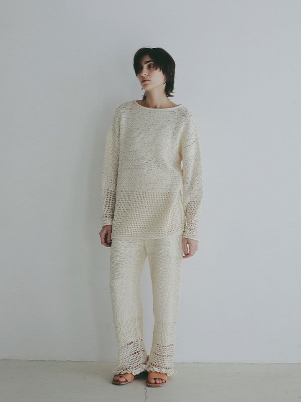 クロシェニットパンツ