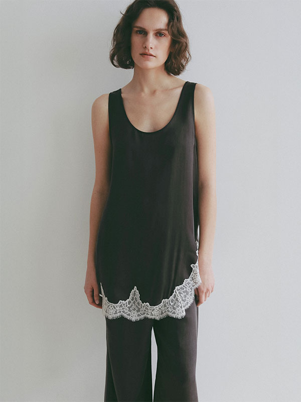 2Wayヘムレースキュプラタンクトップ