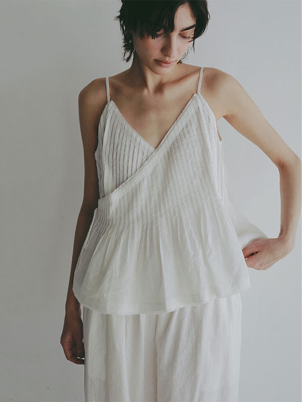 コットンドビーカシュクールキャミソール