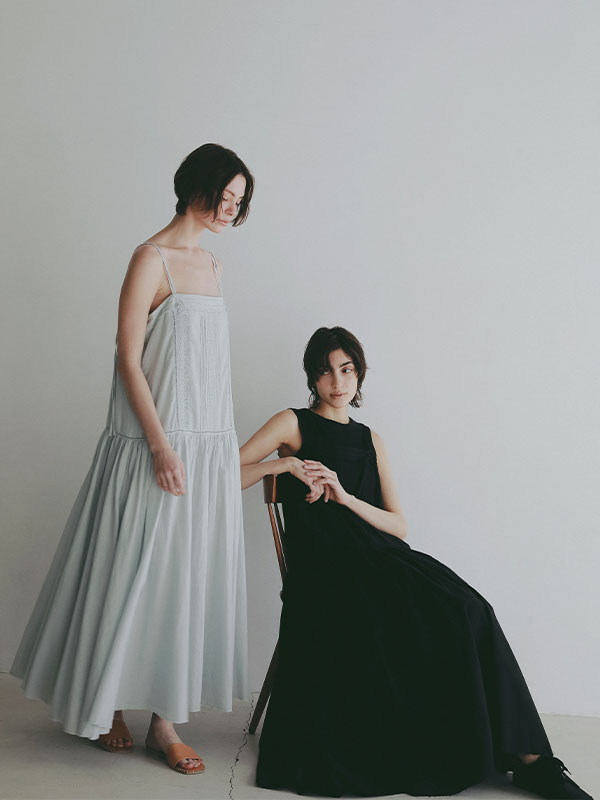 レースコットンキャミワンピース