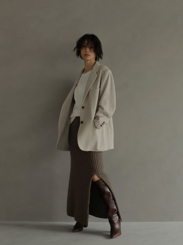 リバーシブルムートンブルゾン(S GREY): アウター │ ETRE TOKYO ...
