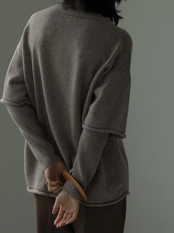 ツーピースレイヤードニット