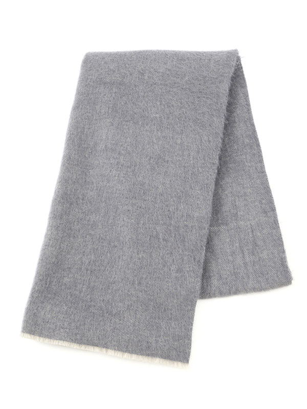 ASAUCEMELERヤク×アルパカシャンブレーシャギーストール