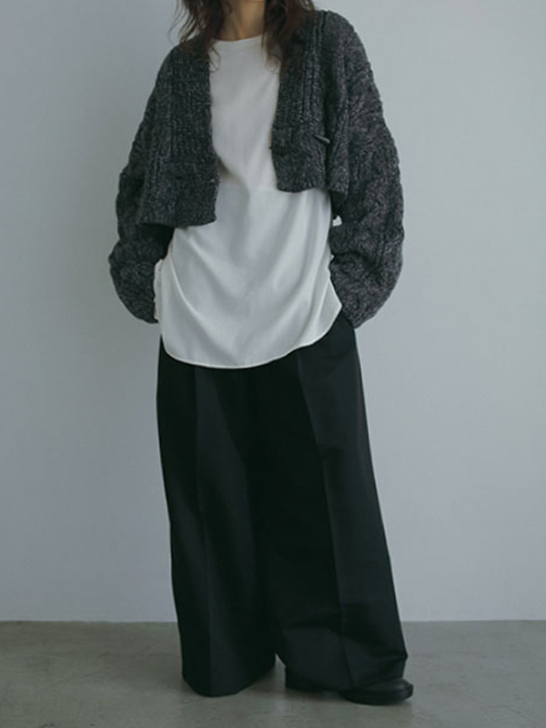 ハイウエストシャンタンワイドパンツ