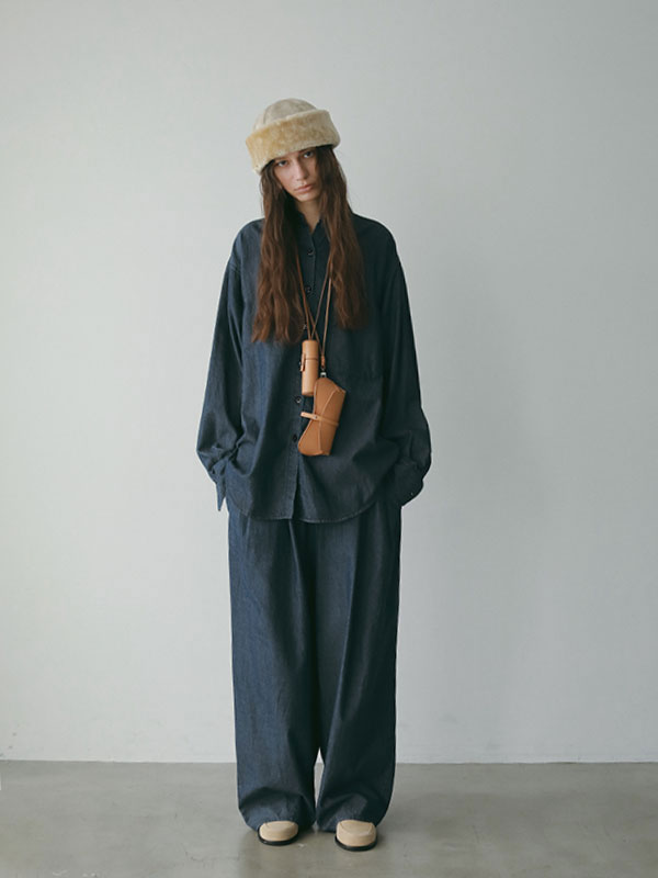 テンセルデニムシャツ