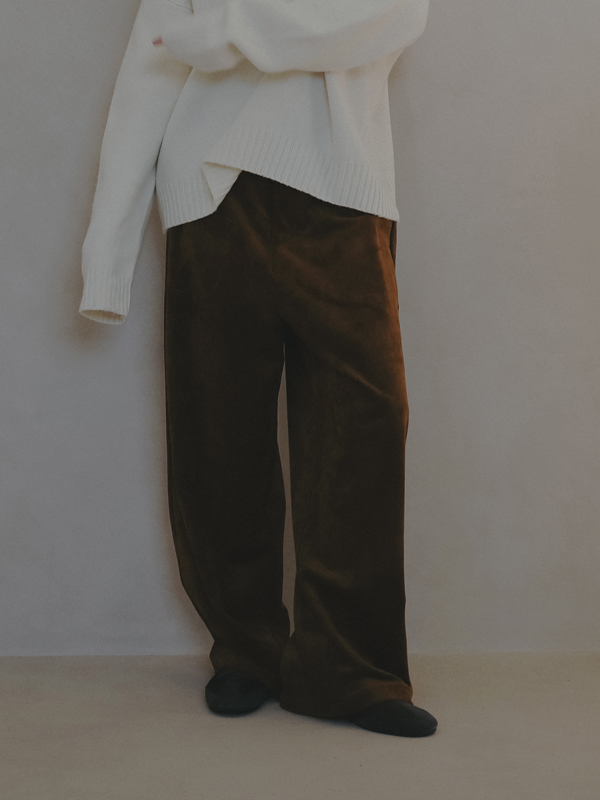 フェイクスウェードリラクシーパンツ