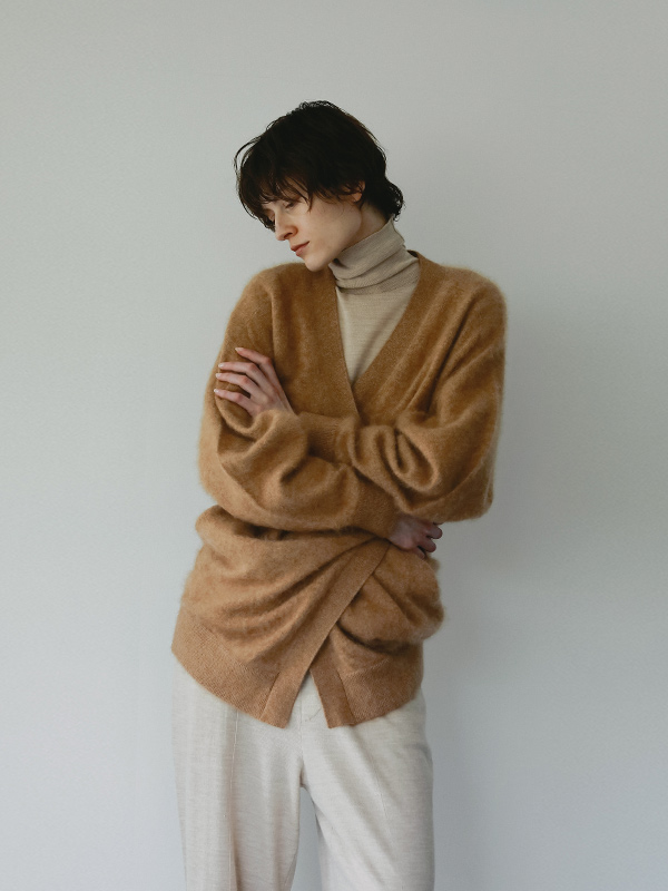 SANTEカシミヤヘアリーニットカーディガン