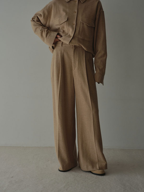 ウールツイルセミワイドパンツ
