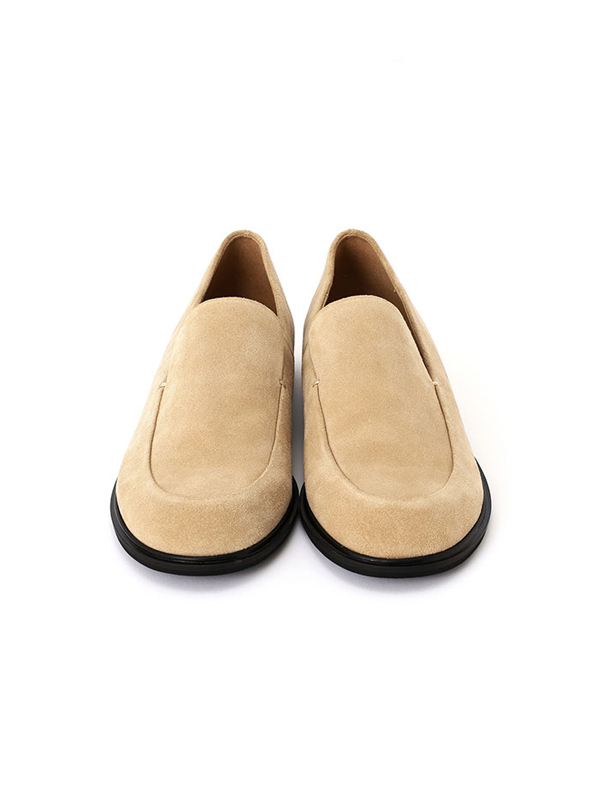 スウェードフラットローファー