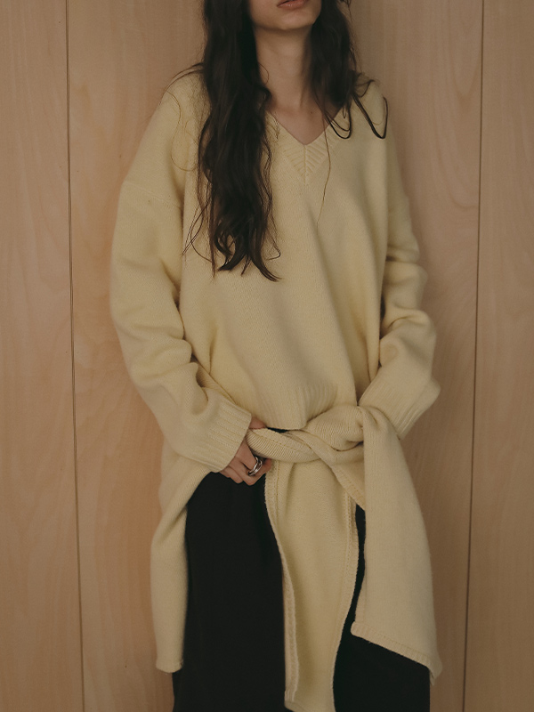 レイヤードニットラップスカート