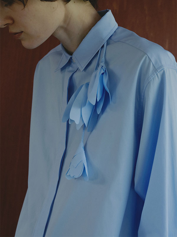 SANTEフラワーモチーフデザインシャツ