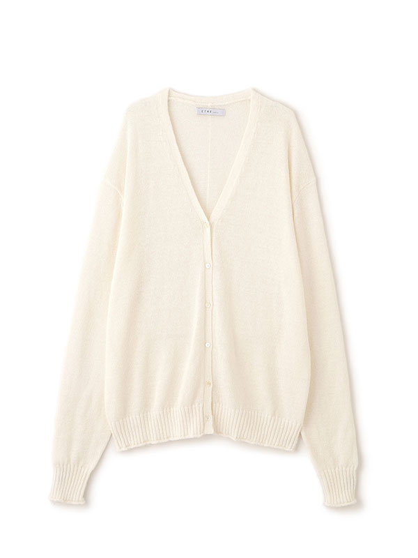 リリヤーンリネンVネックカーディガン