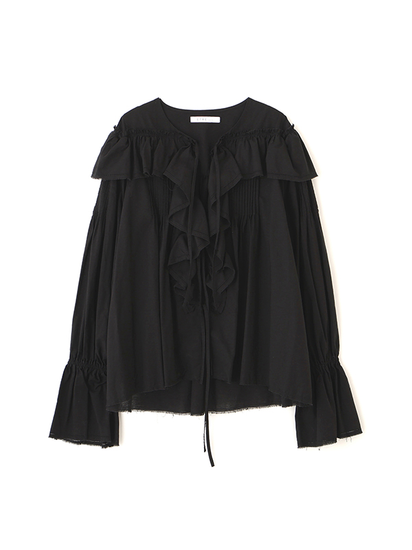 カットオフフリルネックシャツ