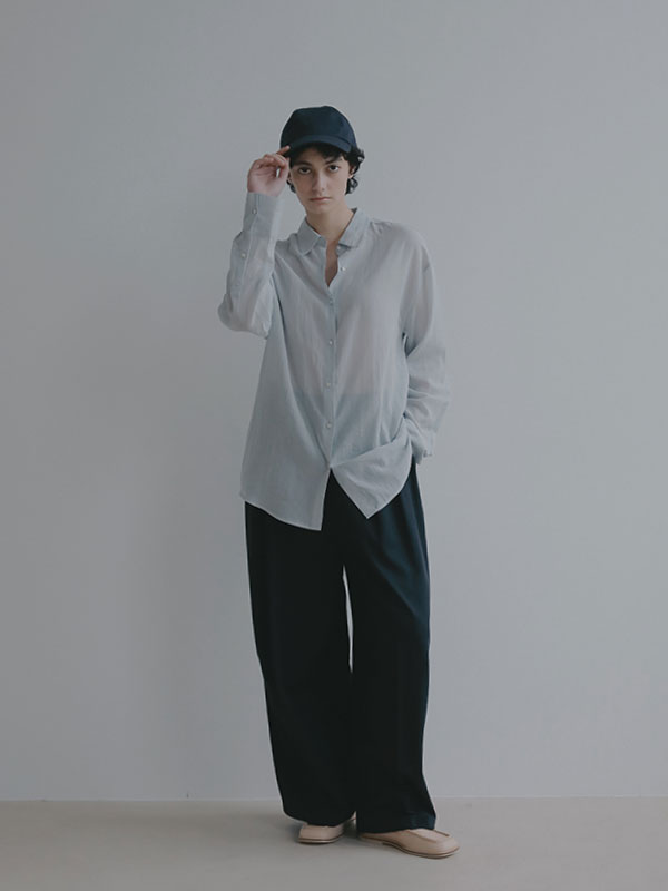 シアーコットンシャツ