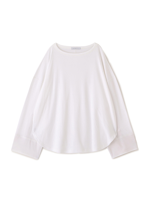 ボートネックカフスロンTee