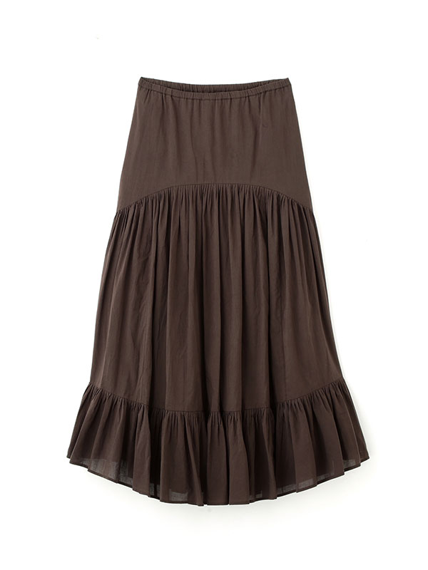 エアリーコットンガーメントダイボリュームスカート