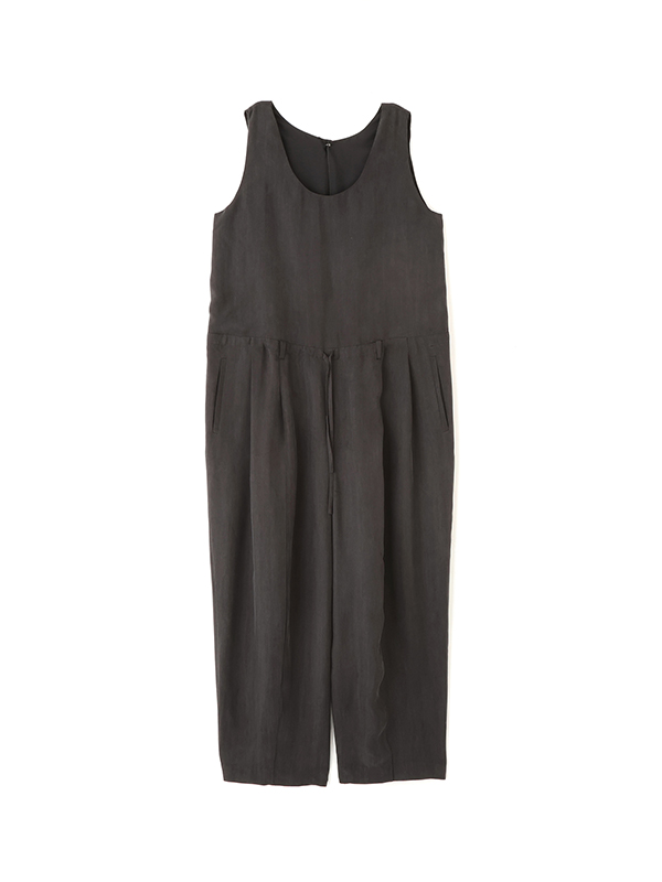 クルーネックキュプラタンクオールインワン