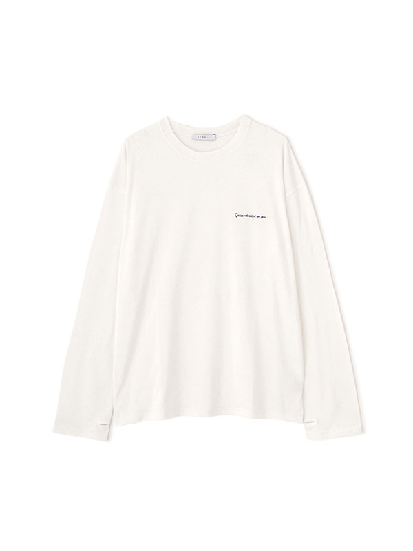 メッセージエンブロイダリーロンTee