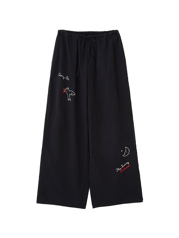 ハンドエンブロイダリーダブルガーゼパンツ