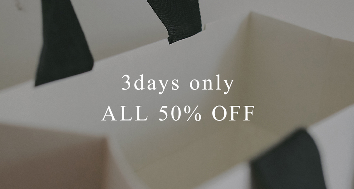 3days only 50%OFF