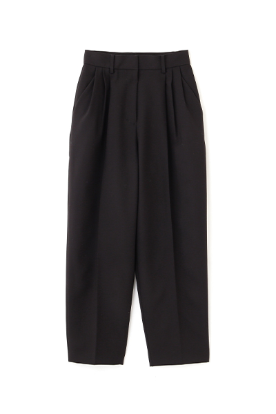 タックワイドテーパードパンツ